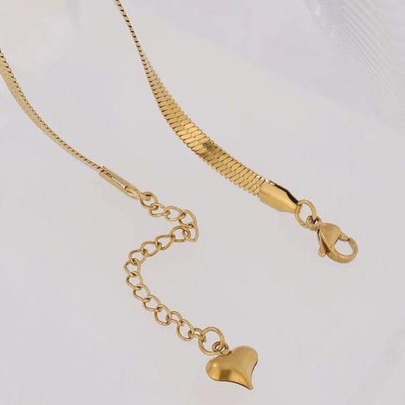 π18K gold plated flat snake chain - Picture 7 of 8